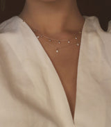 Tiny Star 18K Rosegold Necklace w. Diamonds