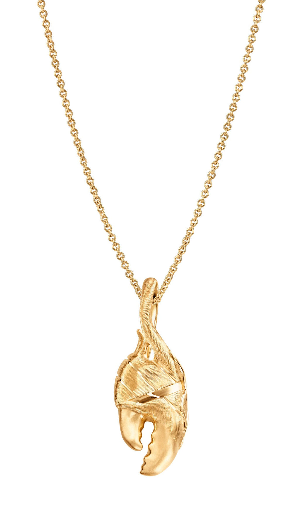 Junger Fisch großer Klaue 18k Gold Anhänger