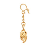 Young Fish Claw 18K Gold Earring-Pendant