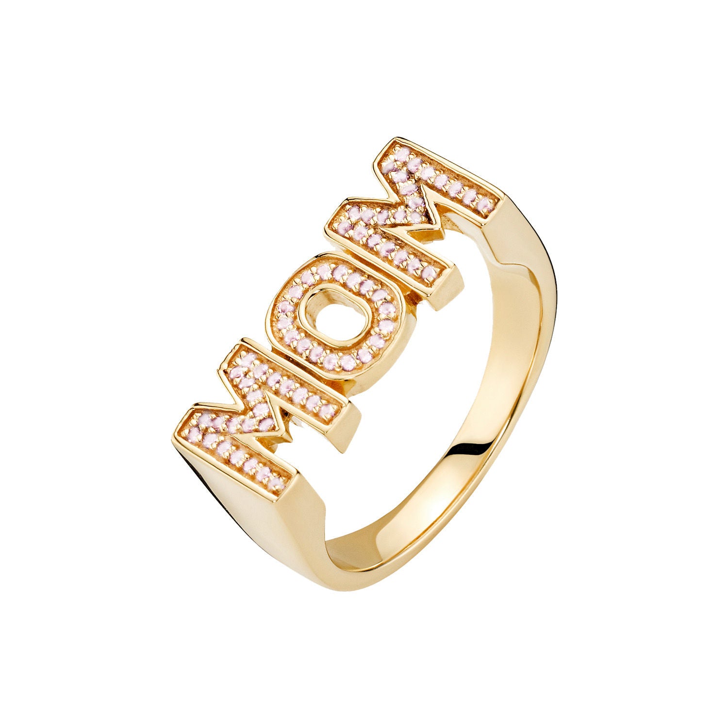 Mohrm Rind Maria Black Mom Rose Gold Plated Ring w. Crystals – The Jewellery Room
