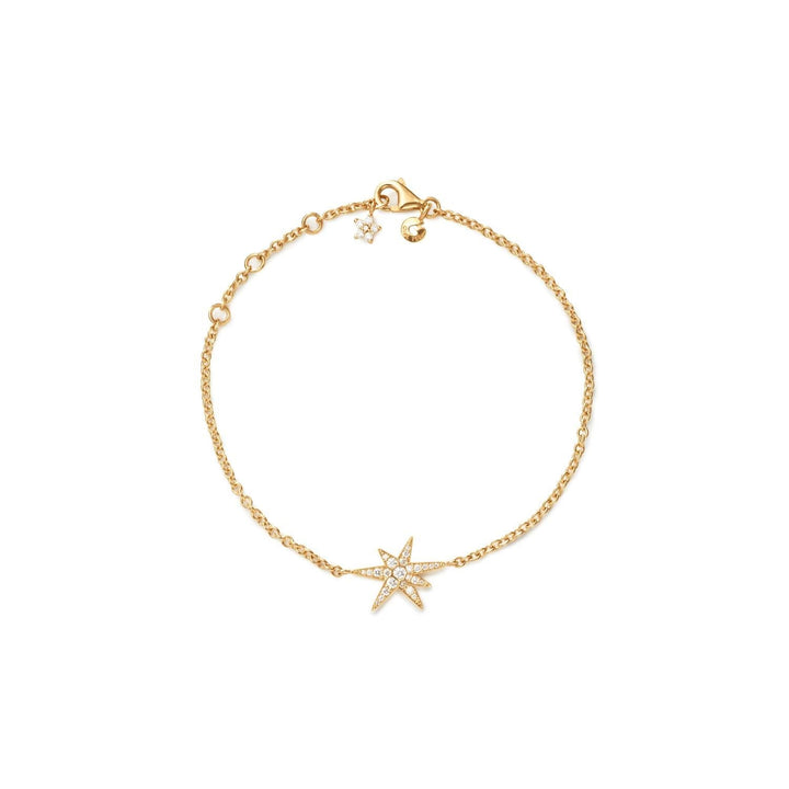 Funky Sterne 18K Gold Armband W. 0,15 ct Diamanten