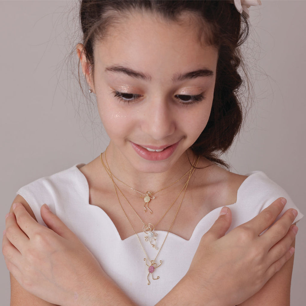 Kaylee 18K Gold Necklace w. Sapphires