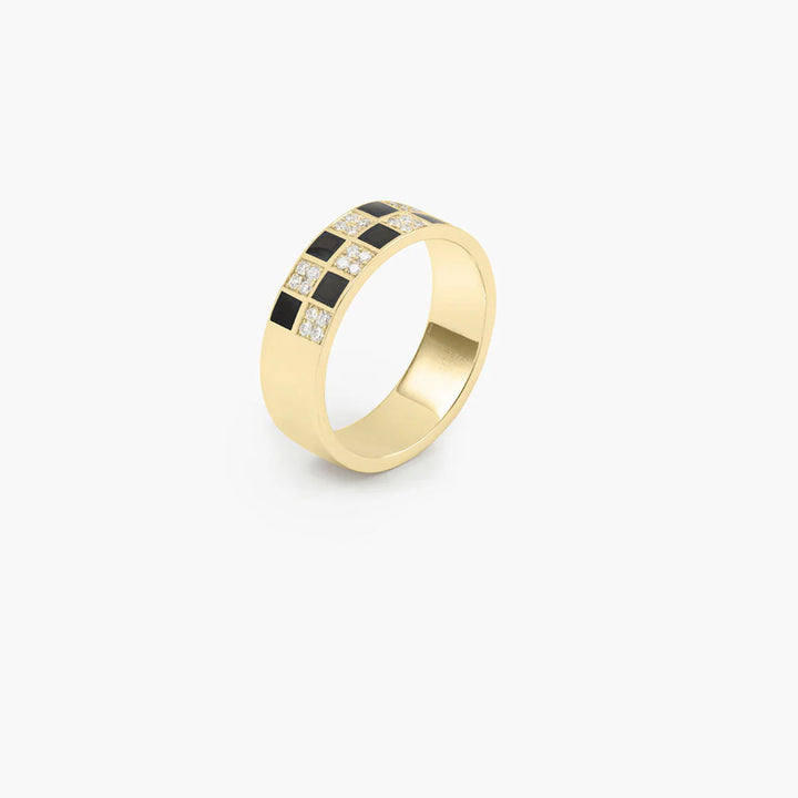 Illusion 18K Gold Ring w. Lab-Grown Diamonds