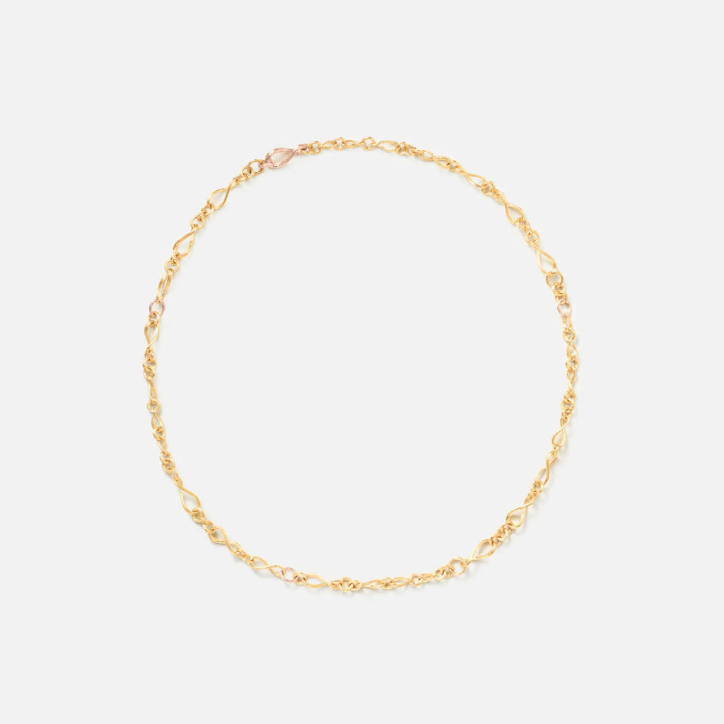 Liebe Mini 18k Gold & Rosegold Halskette