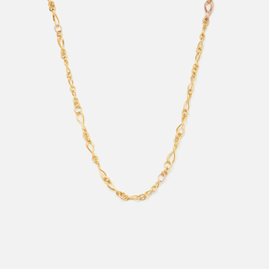 Liebe Mini 18k Gold & Rosegold Halskette