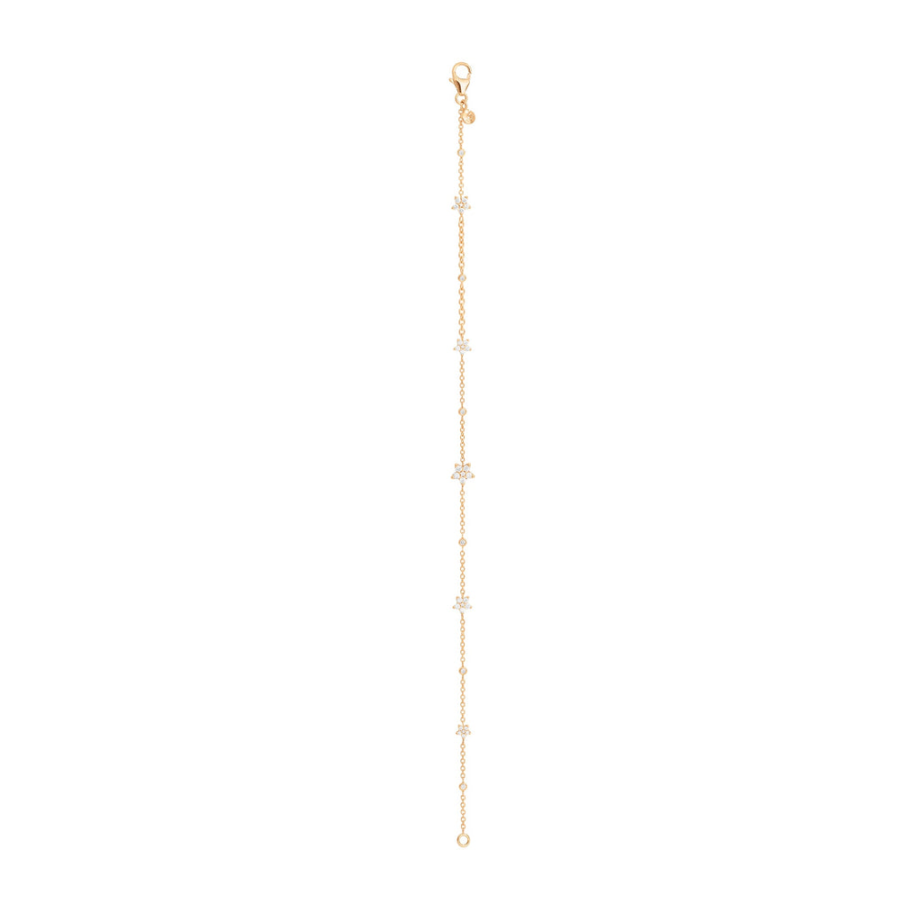 Shooting Stars 18K Gold Bracelet w. Diamonds