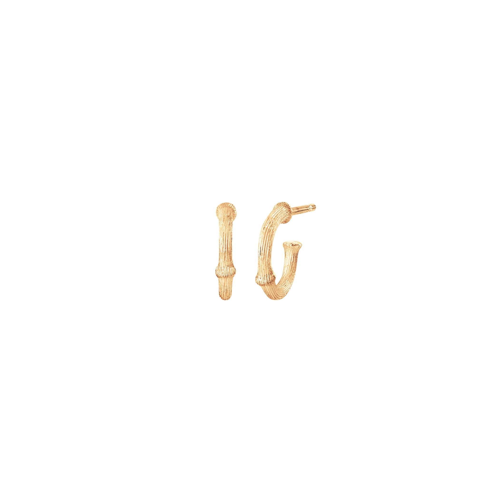 Nature 18K Gold Hoops