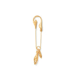 Large Under the Sea Fish Hook 18K Gold Brooche