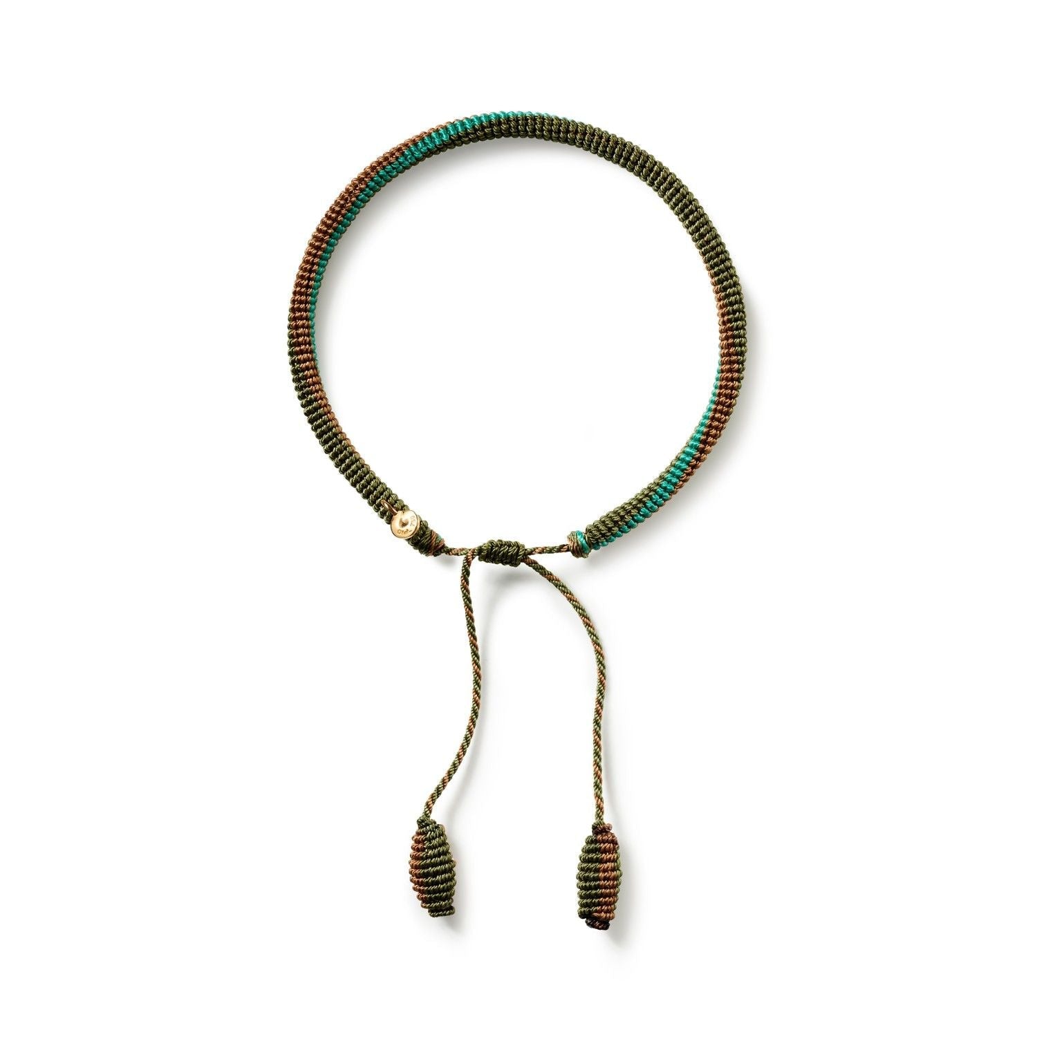 Life Mocha Blue & Brown 18K Gold Bracelet