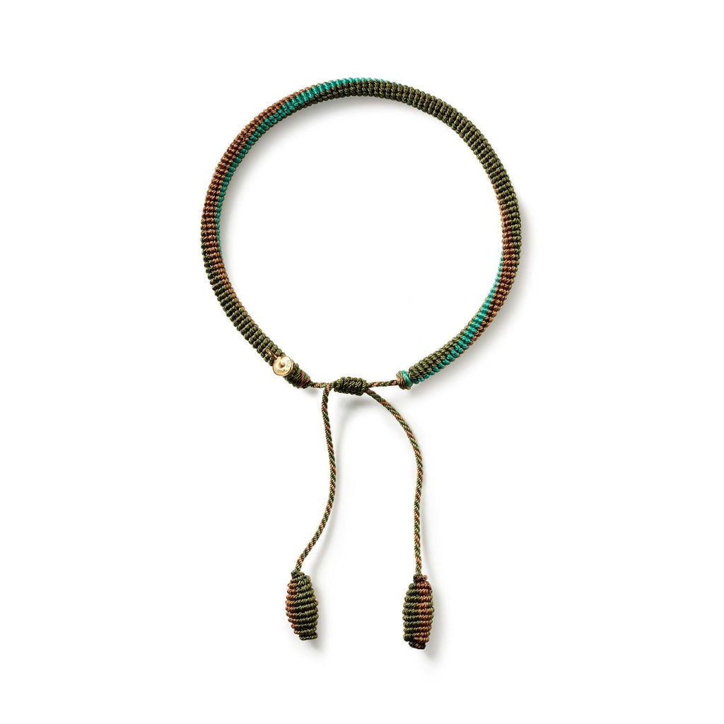 Life Mocha Blue & Brown 18K Gold Bracelet