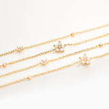 Shooting Stars Collier 18K Gold Necklace w. 0.86ct Diamonds