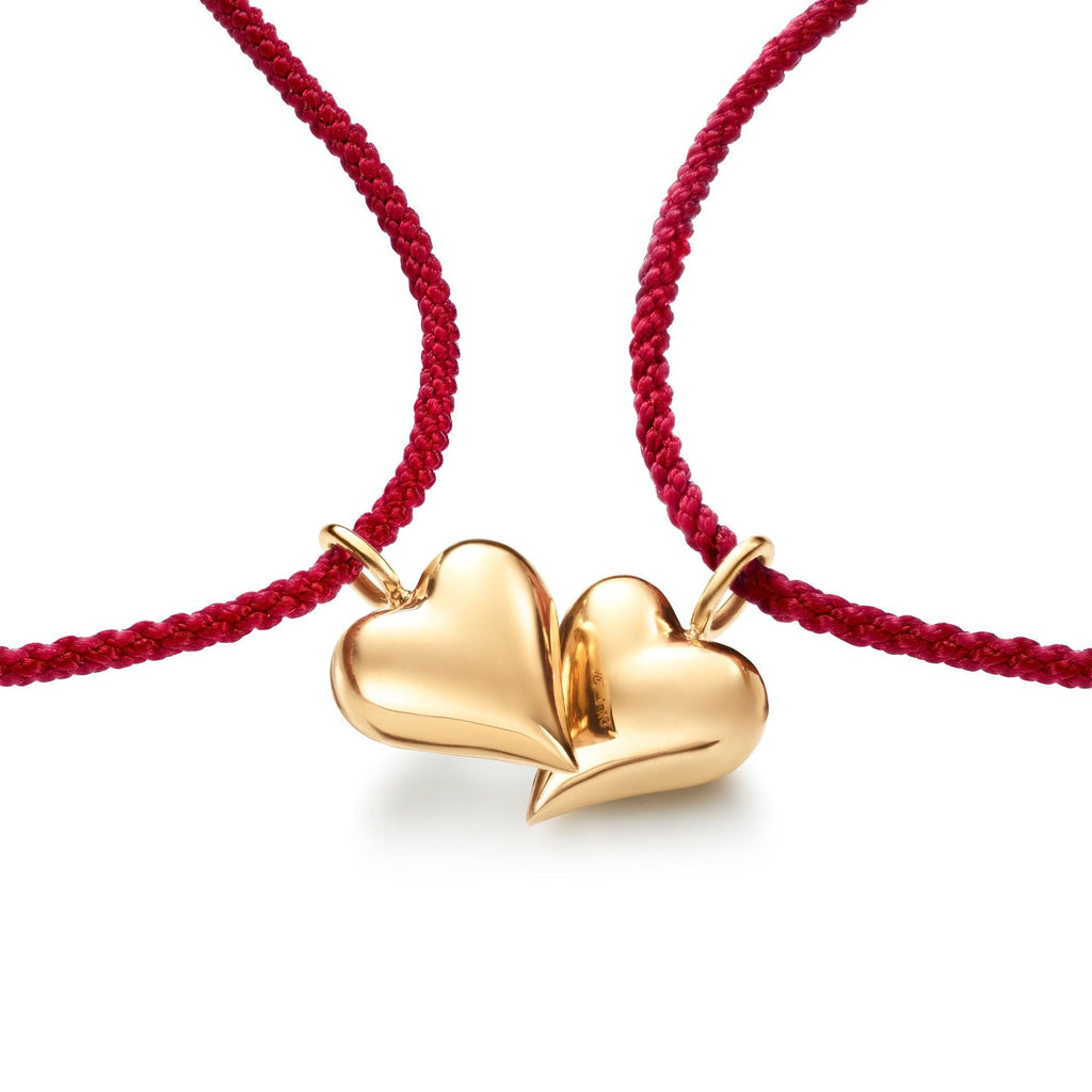 Red Heart 18K Gold Bracelet w. Magnet