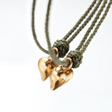 Green Heart 18K Gold Bracelet w. Magnet