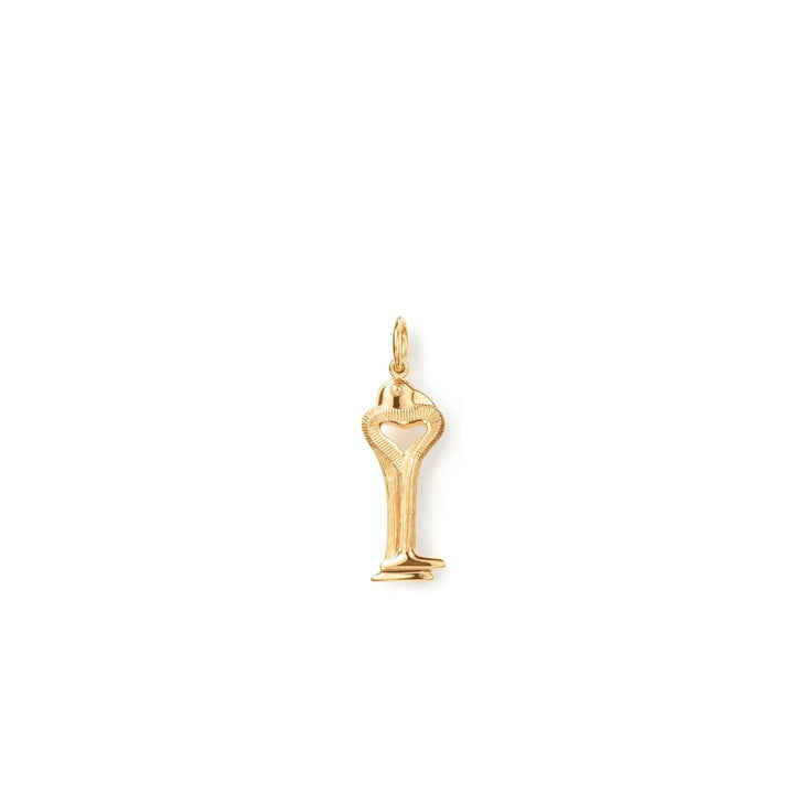 Bird Family 18K Gold Key Pendant