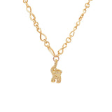 Elefant Pavé 18K Gold Pendant w. Orange & Brown Diamonds