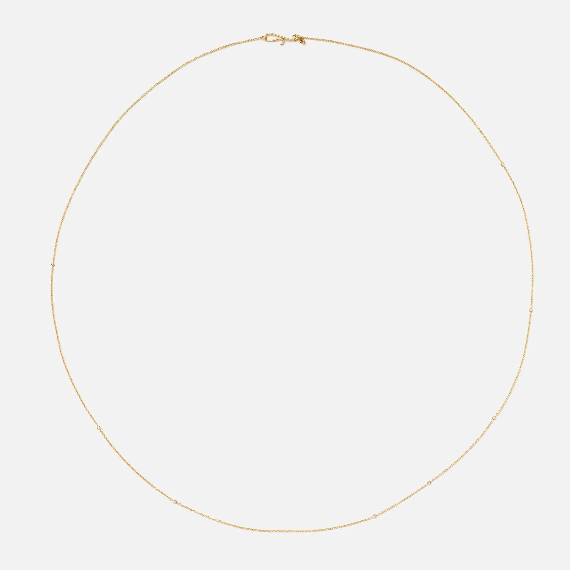 Collier 18K Guld Halskæde m. Diamanter