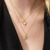 Small Elephant Charm 18K Gold Pendant w. Diamond