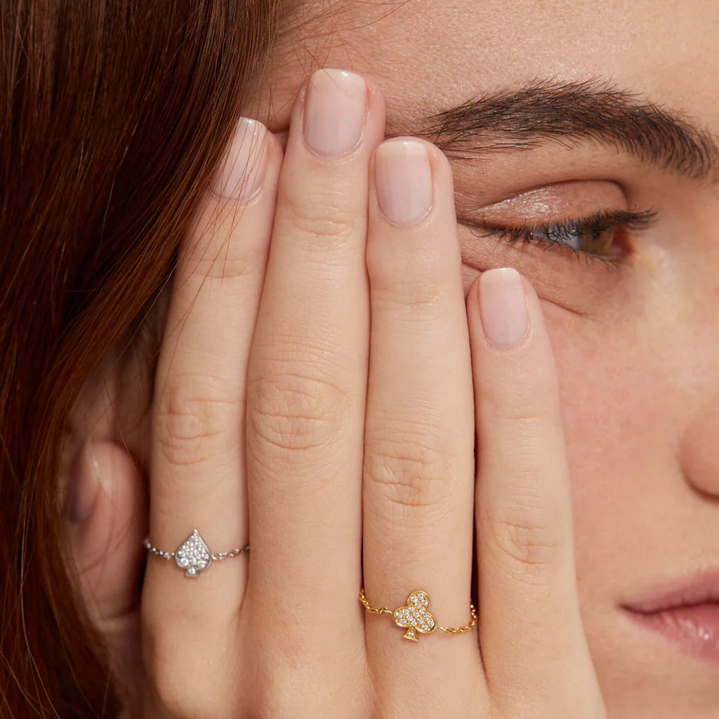 Justice Chain 18K Gold Ring w. Lab-Grown Diamonds