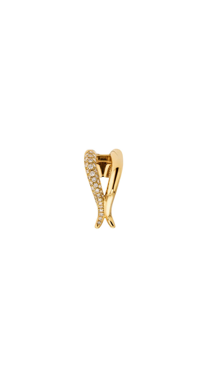 Eboris Paved 18K Gold Ear Cuff w. Diamond
