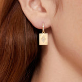 Âme Charms mono 18K Gold Earring w. Lab-Grown Diamonds