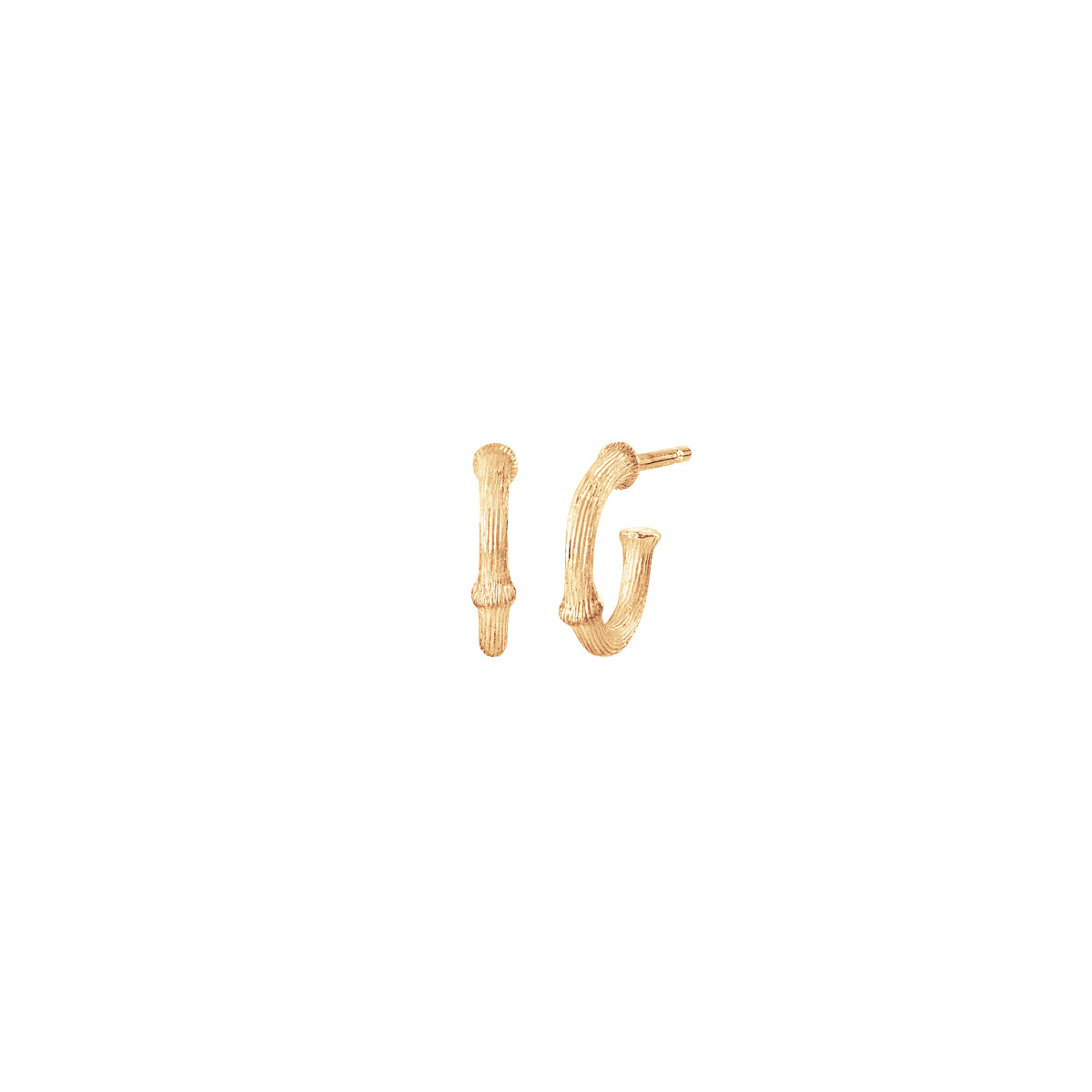 Nature 18K Gold Hoops