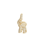 Medium Elephant Charm Pavé-Anhänger aus 18K Gelbgold I Diamanten