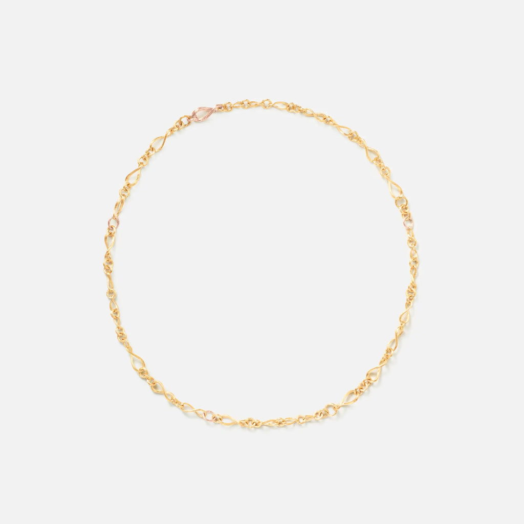 Love Mini 18K Gold & Rosegold Necklace