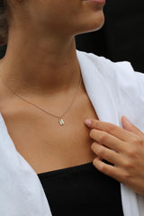 My Secret P 18K Gold Pendant w. Diamonds