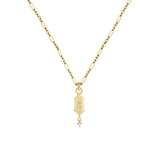 Roma Lucky Lantern "Eternal" 9K Gold Necklace w. Diamond