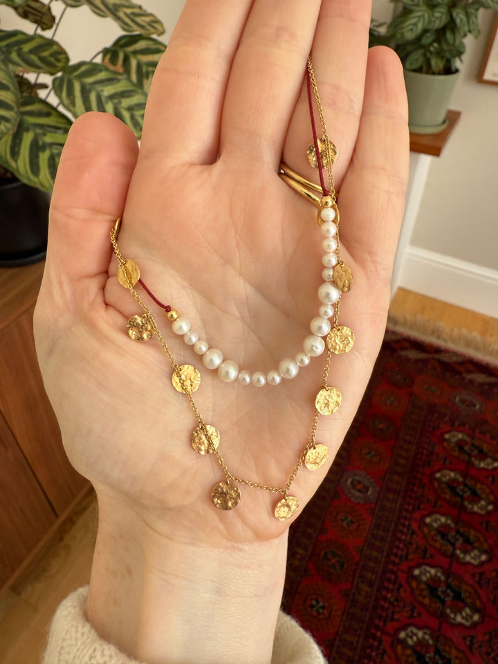 Mini Sun Disc 18K Gold Necklace