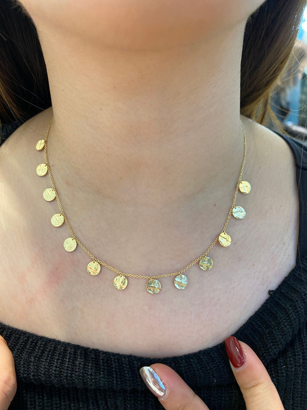 Mini Sun Disc 18k Guld Halskæde