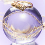 Secret 18K Gold Ring w. Lab-Grown Diamonds