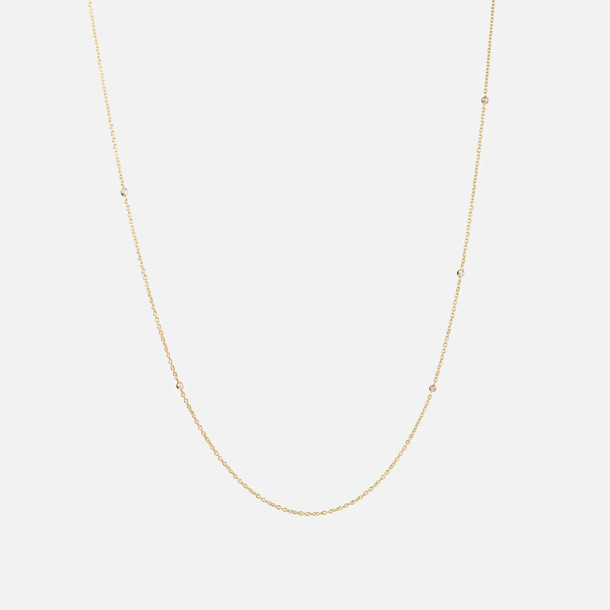 Collier 18K Gold Necklace w. Diamonds