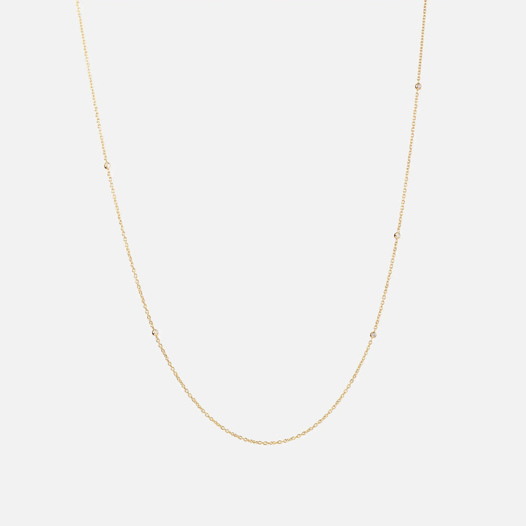 Collier 18K Gold Necklace w. Diamonds