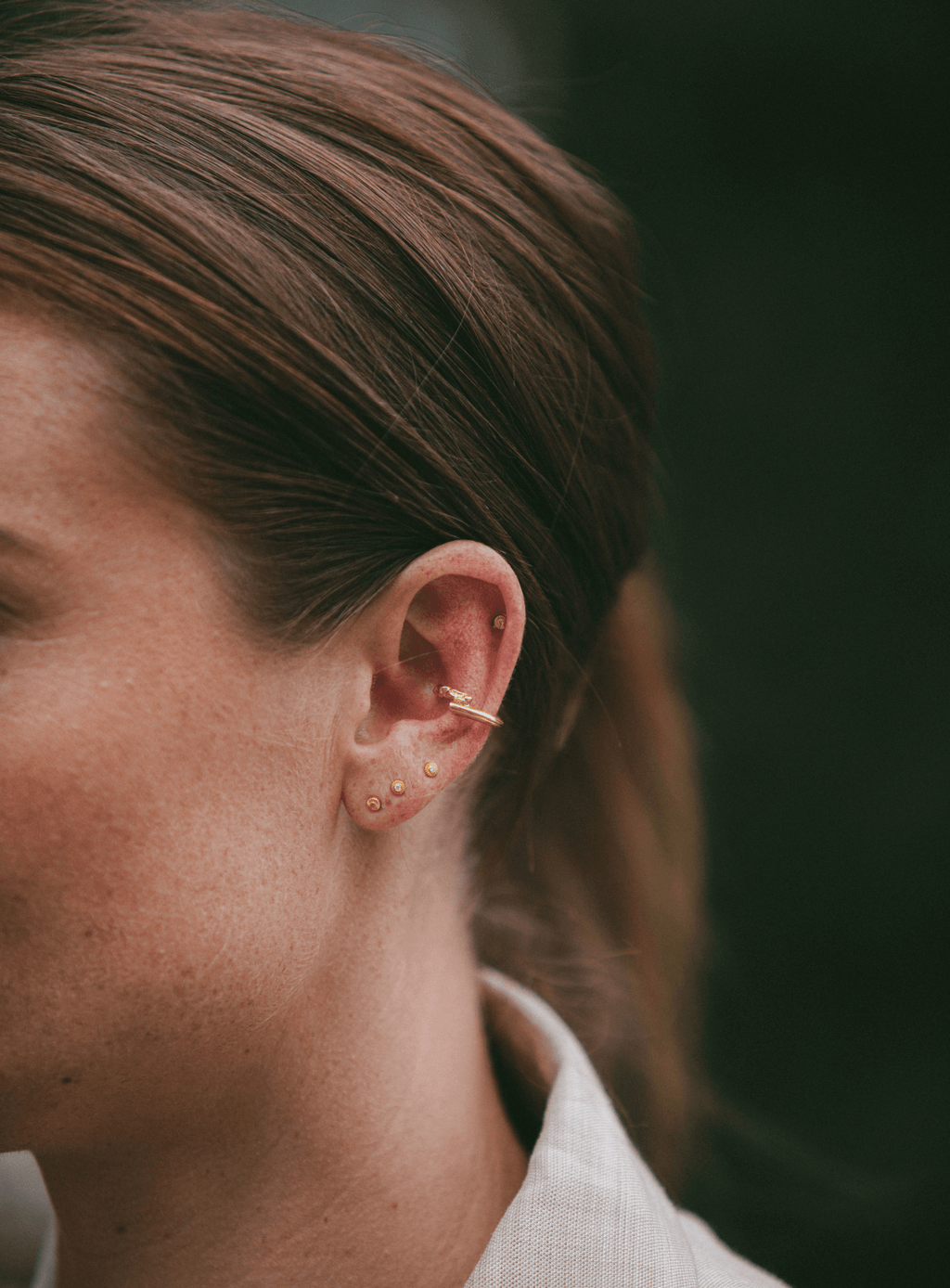 IX Rustic Gold Plated Ear Cuff