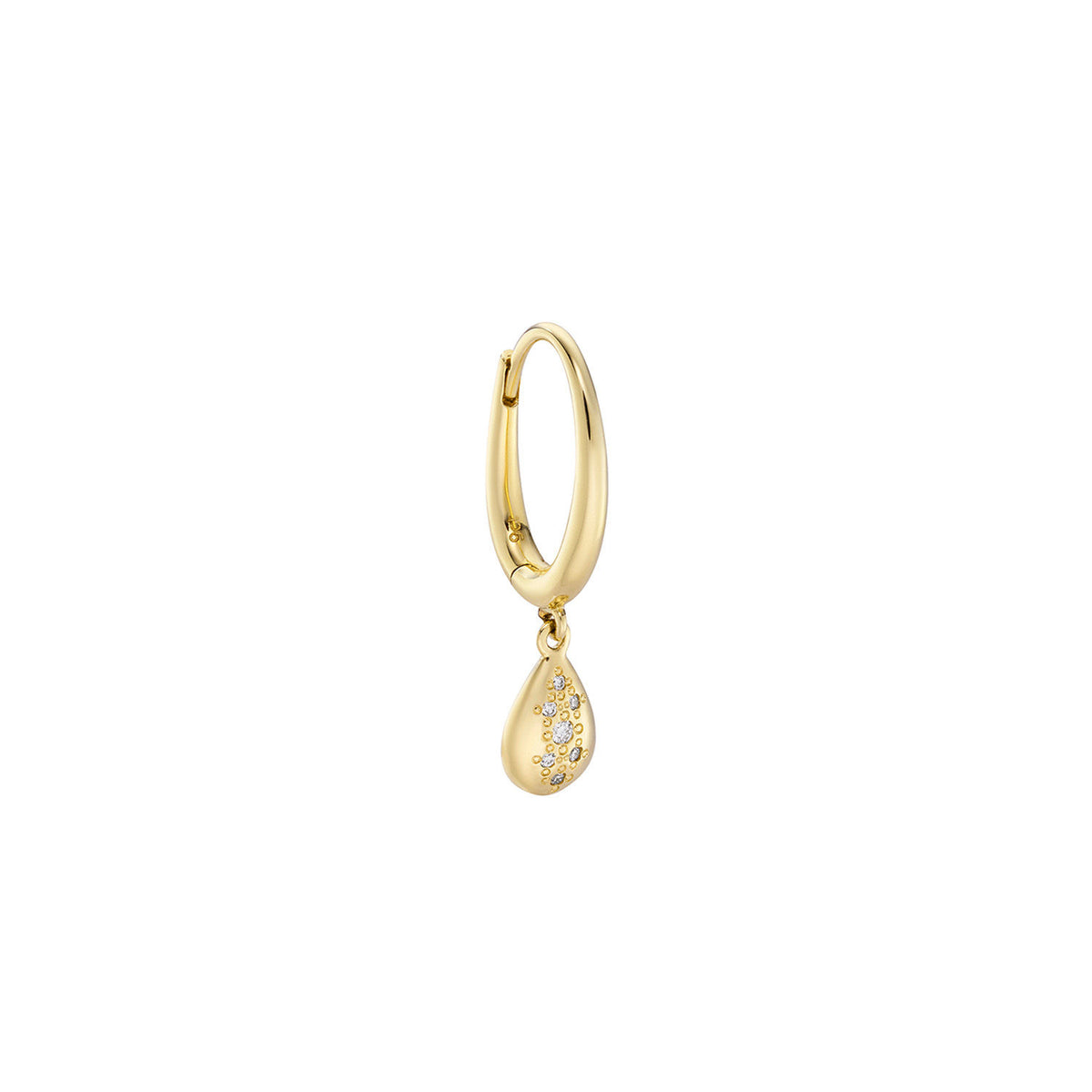 Dala Diamond Scatter 9K Gold Hoop w. Diamonds