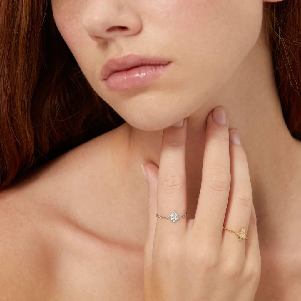 Justice Chain 18K Gold Ring w. Lab-Grown Diamonds