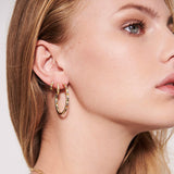 Ellera Piccolo Mixed Colours 18K Gold Plated Hoops w. Zirconia