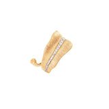 Medium Leaves 18K Gold Ring w. Diamonds