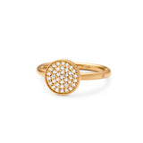 Rock Big 18K Gold Ring w. Diamonds