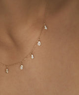 Dangling Pear 18K Guld Halskæde m. Diamanter