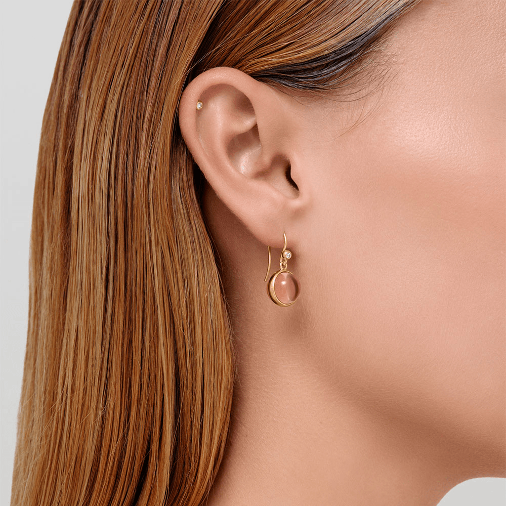 Prime Gold Plated Ohrringe w. Staubige Rosenzirkonien