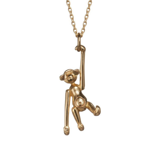 Monkey 14K Gold Necklace
