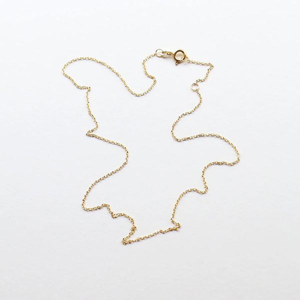 Slim Diamond cut 9K Adjustable Gold Chain