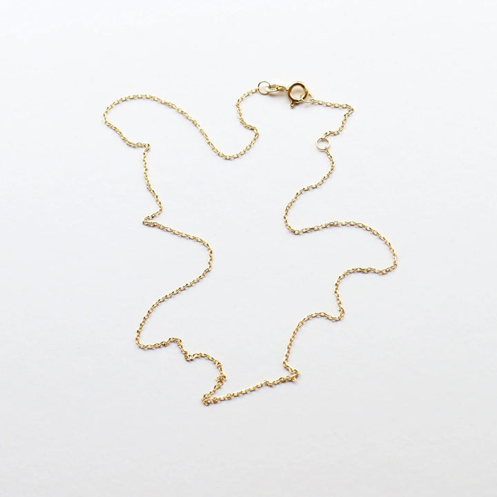 Slim Diamond cut 9K Adjustable Gold Chain
