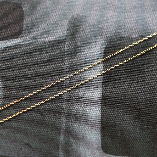 Slim Diamond cut 9K Adjustable Gold Chain
