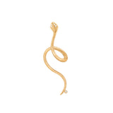 Snake 18K Gold Earring w. Diamonds