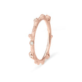 Nature Ring 18K Rosaguld Ring m. Diamanter