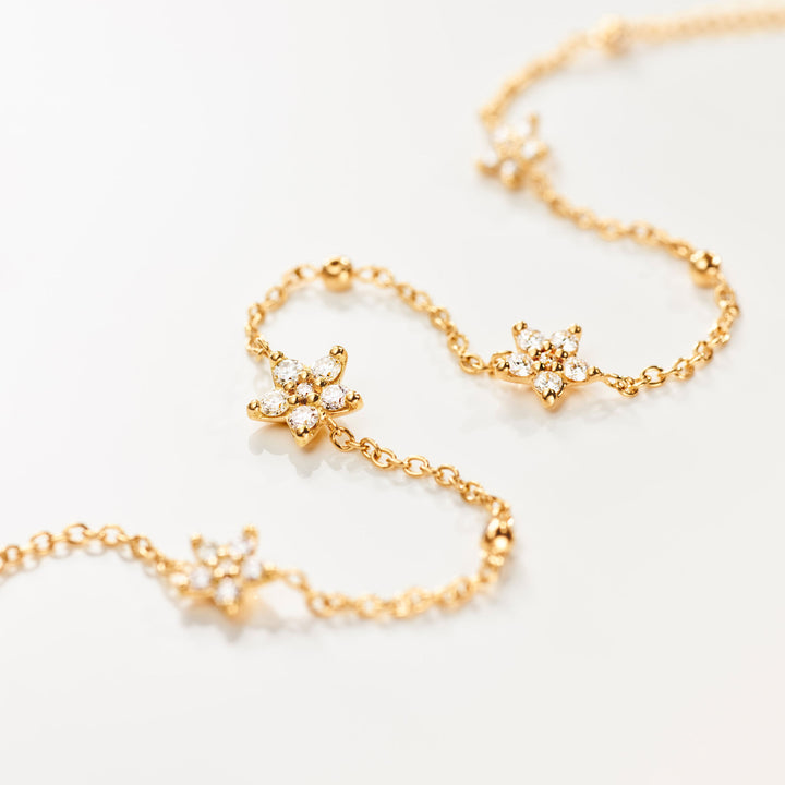 Shooting Stars Collier 18K Gold Necklace w. 0.81ct Diamonds