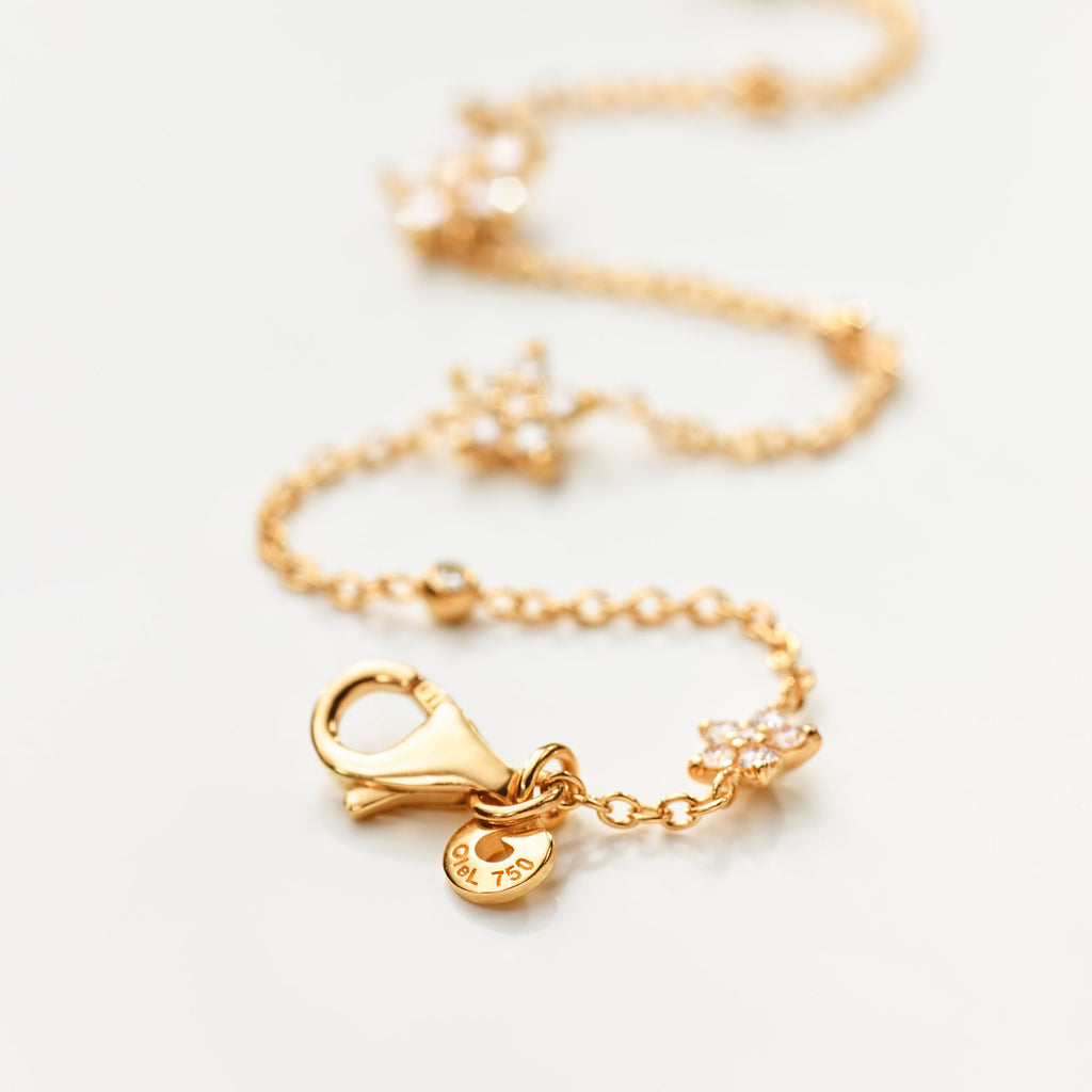 Shooting Stars Collier 18K Gold Necklace w. 0.81ct Diamonds